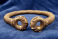 The Newark Torc, made up of tightly wound gold coils which would sit around your neck